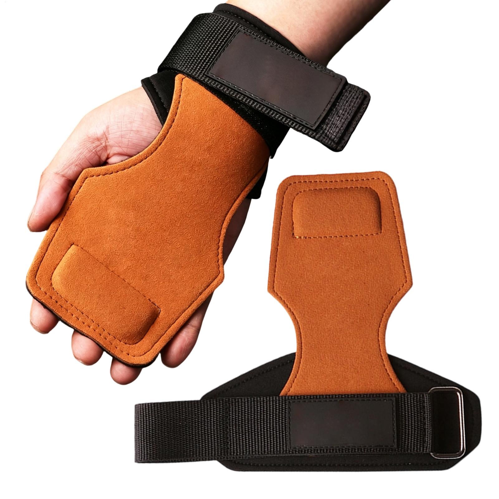 Weightlifting Gloves - 体操バー用グリップ（手首サポート付き）、トレーニング用ハンドプロテクターグローブ、滑り止めプルアップグリップ（ウェイトリフティング、ワークアウト、フィットネス用）
