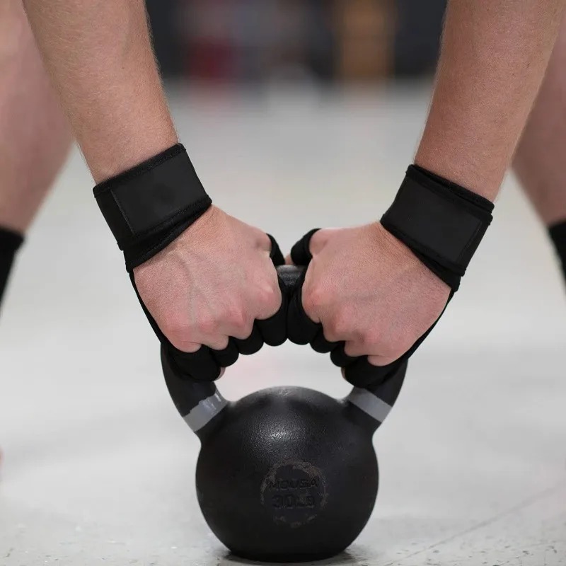 男性女性用ハーフフィンガーフィットネスグローブ厚いシリコン滑 - Weightlifting Gloves のレビューと価格