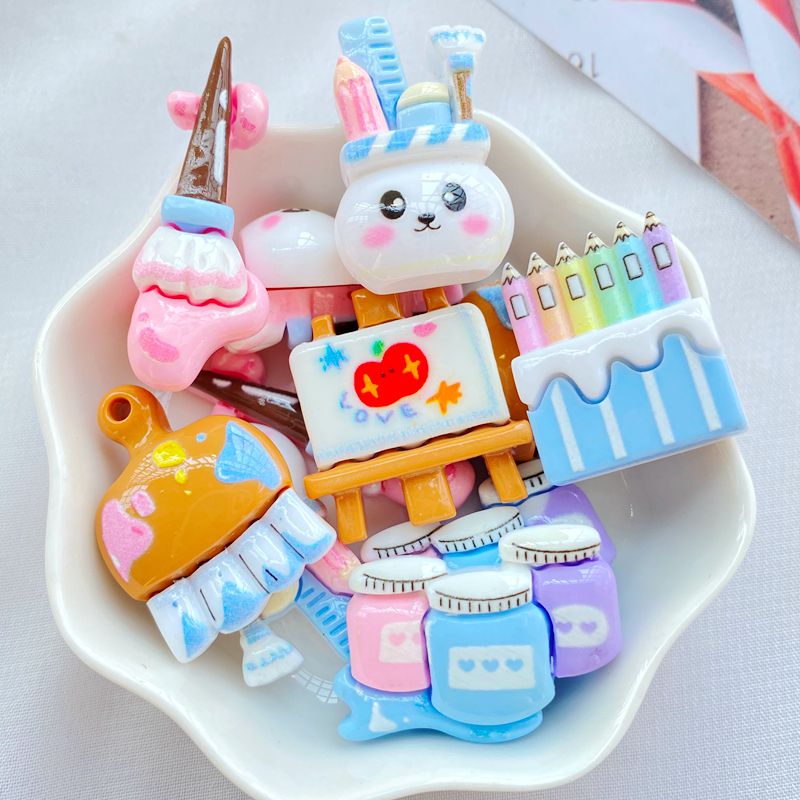 10 個の新しいかわいい樹脂漫画コーティング、ブラシ、製図板 - Chalk Bag のレビューと価格