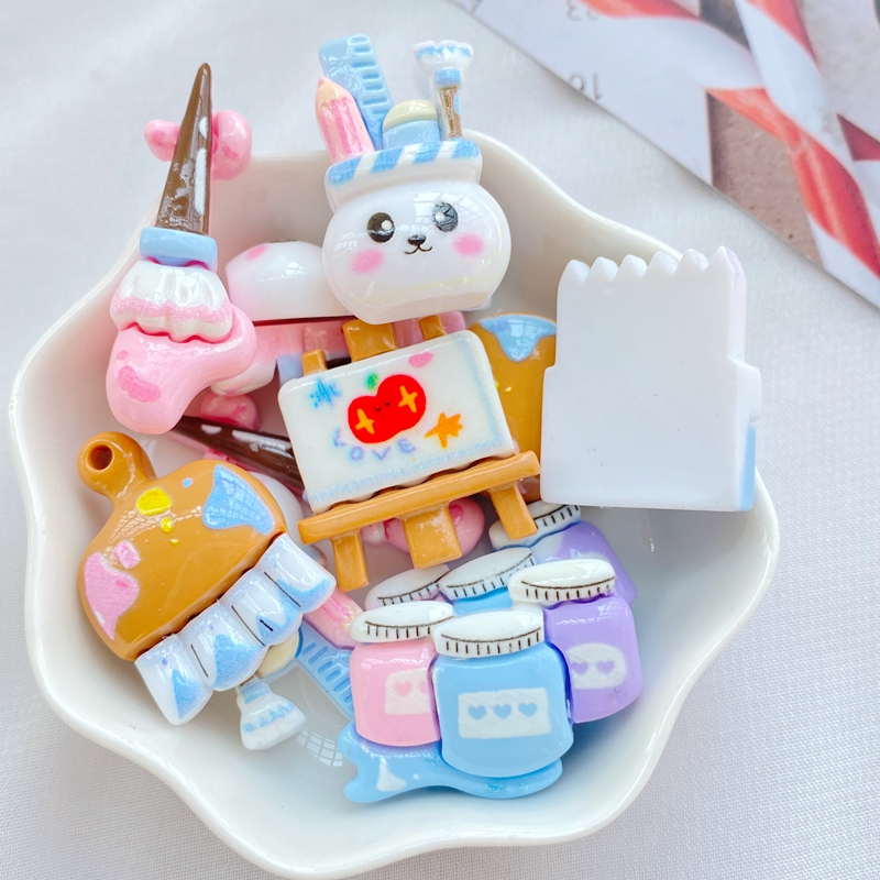 10 個の新しいかわいい樹脂漫画コーティング、ブラシ、製図板 - Chalk Bag のレビューと価格