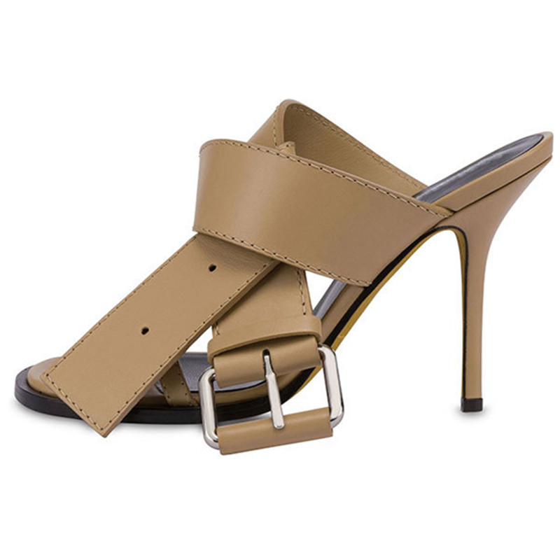 女性の夏のハイヒールの靴ビッグバックルラウンドトゥ泡薄いかか - Crossfit Belt のレビューと価格
