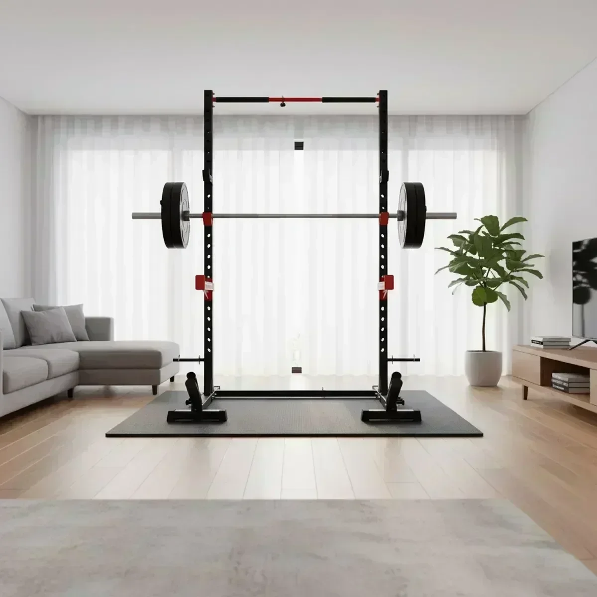 調整可能なホームジムスクワットラック、懸垂バー付き、頑丈なス - Pull Up Bar のレビューと価格